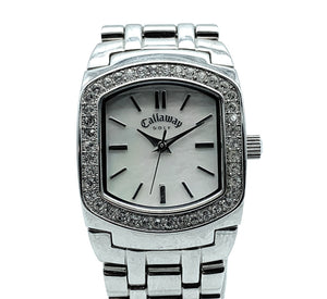 Calloway 'Golf Lady - CY2022' Stainless Steel & Jeweled Bezel Women's Watch