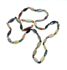 Vintage Multi-Colored AGATE Bead Necklace