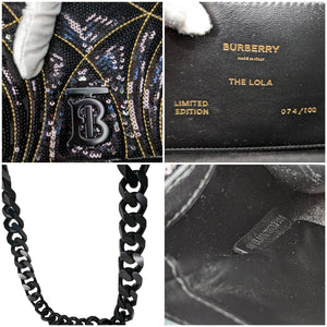 Burberry Lola Small Quilted Sequin Chain Shoulder Bag