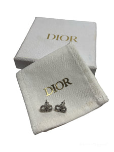 Christian Dior Clair D Lune 'CD' Post Earrings