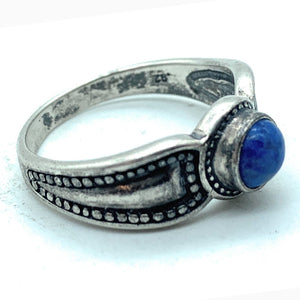 Vintage 1970's Navajo Sterling Silver Lapis & Turquoise Rings