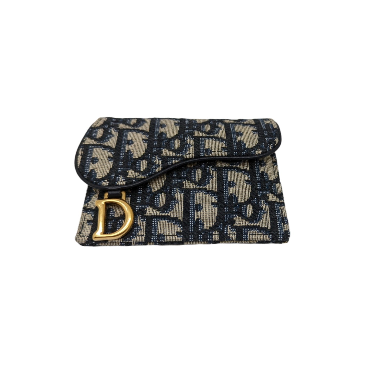 Christian Dior Saddle Flap Card Holder Compact Wallet - TheRelux.com