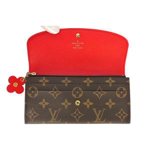 Louis Vuitton Wallet Emilie Monogram Rouge Red in Coated Canvas with  Gold-tone - US