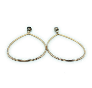 18K Rose Gold 1.82ctw Diamond Hoop Earrings