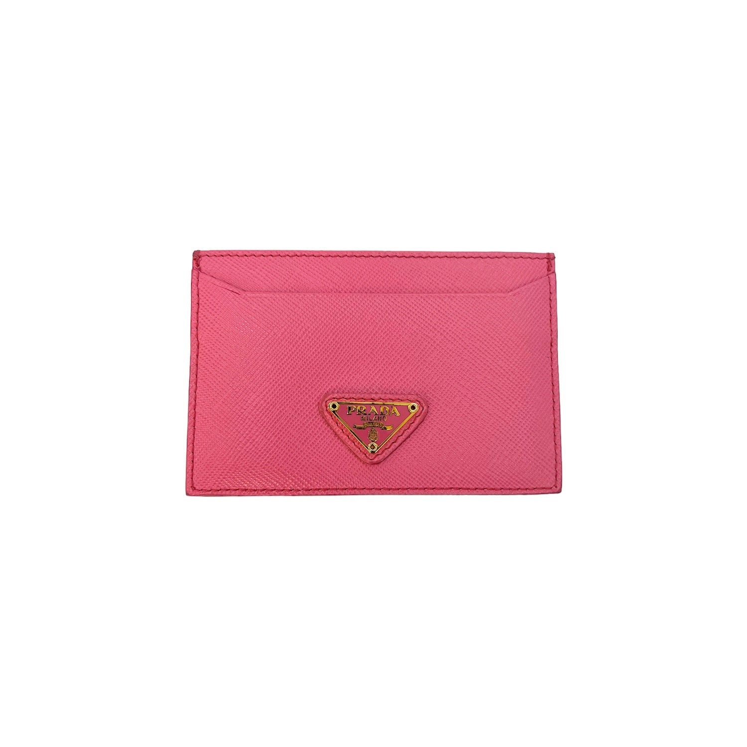 Prada Pink Saffiano Card Holder - TheRelux.com