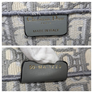 Christian Dior Medium Gray Oblique Book Tote