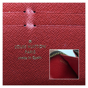 Louis Vuitton Damier Ebene Clemence Wallet Cherry - TheRelux.com