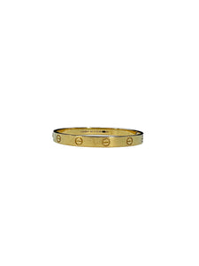 Cartier 18K Yellow Gold Love Bangle Bracelet - Sz. 17
