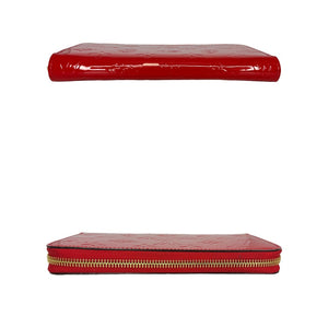 Louis Vuitton Monogram Vernis Zippy Wallet Red