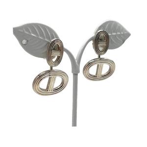 Hermès Sterling Silver Chaine D'Ancre Earrings
