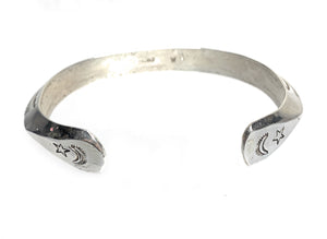 Old Pawn Hopi Heavy Gauge Sterling Silver Cuff Bracelet