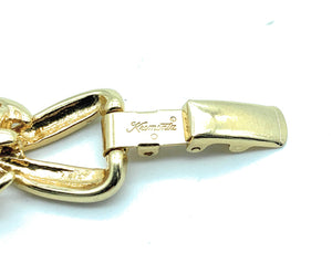 Vintage Krementz Wheat Link Gold Tone Bracelet