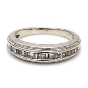 14K White Gold & Diamond Ring - Sz. 5.75