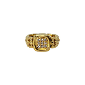 Van Cleef & Arpels 18K Yellow Gold Diamond Ring - Sz. 7.5