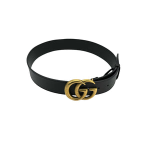 Gucci 2015 Re-Edition Wide Leather Belt with Double G Buckle - 400593
