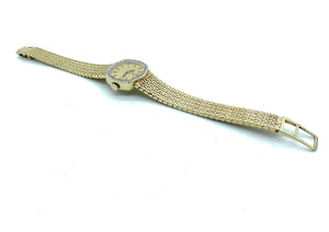 Vintage Omega 14K Yellow Gold & 0.40ctw Diamond Bezel Ladies Watch