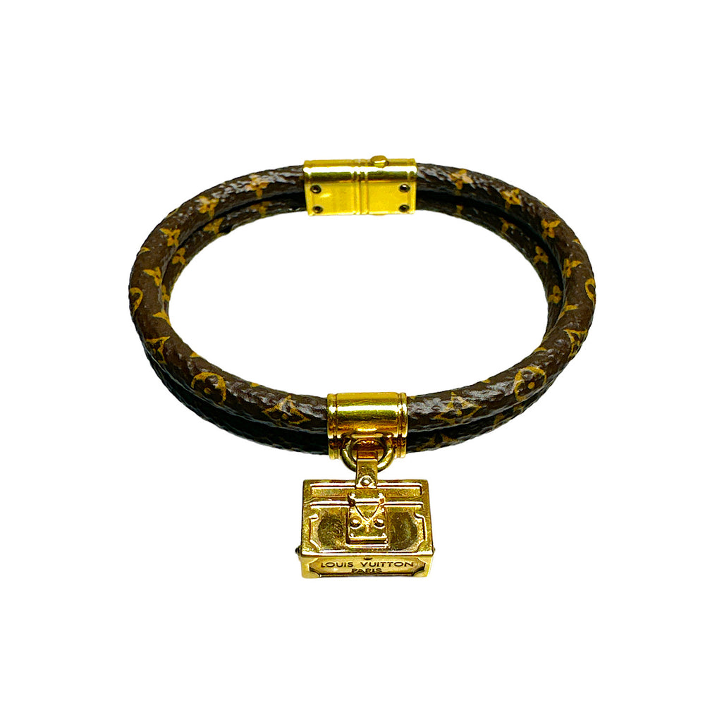 Louis Vuitton 18k White Gold Monogram Bracelet w/Box. Get the