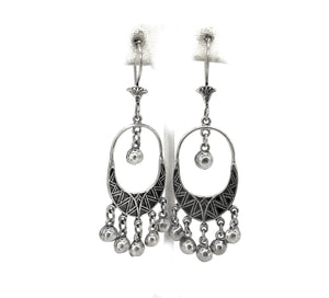 25 Sterling Silver Overlay Dangle Earrings with Hanging Balls