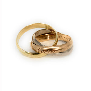 Trinity De Cartier 18K Tri-Color Vintage Gold Ring