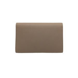 uptown chain wallet in grain de poudre embossed leather