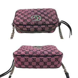 Gucci Pink GG Matelassé Marmont Small Shoulder Bag