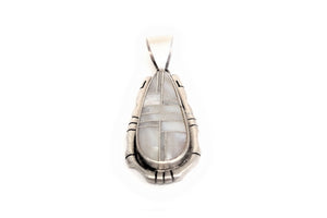 Sterling Silver Mother of pearl Inlay Pendant