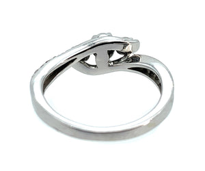 10K White Gold 0.30ctw Diamond Engagement Ring, Size 5.25