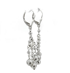 925 Sterling Silver Dangle Earrings with Hanging Balls