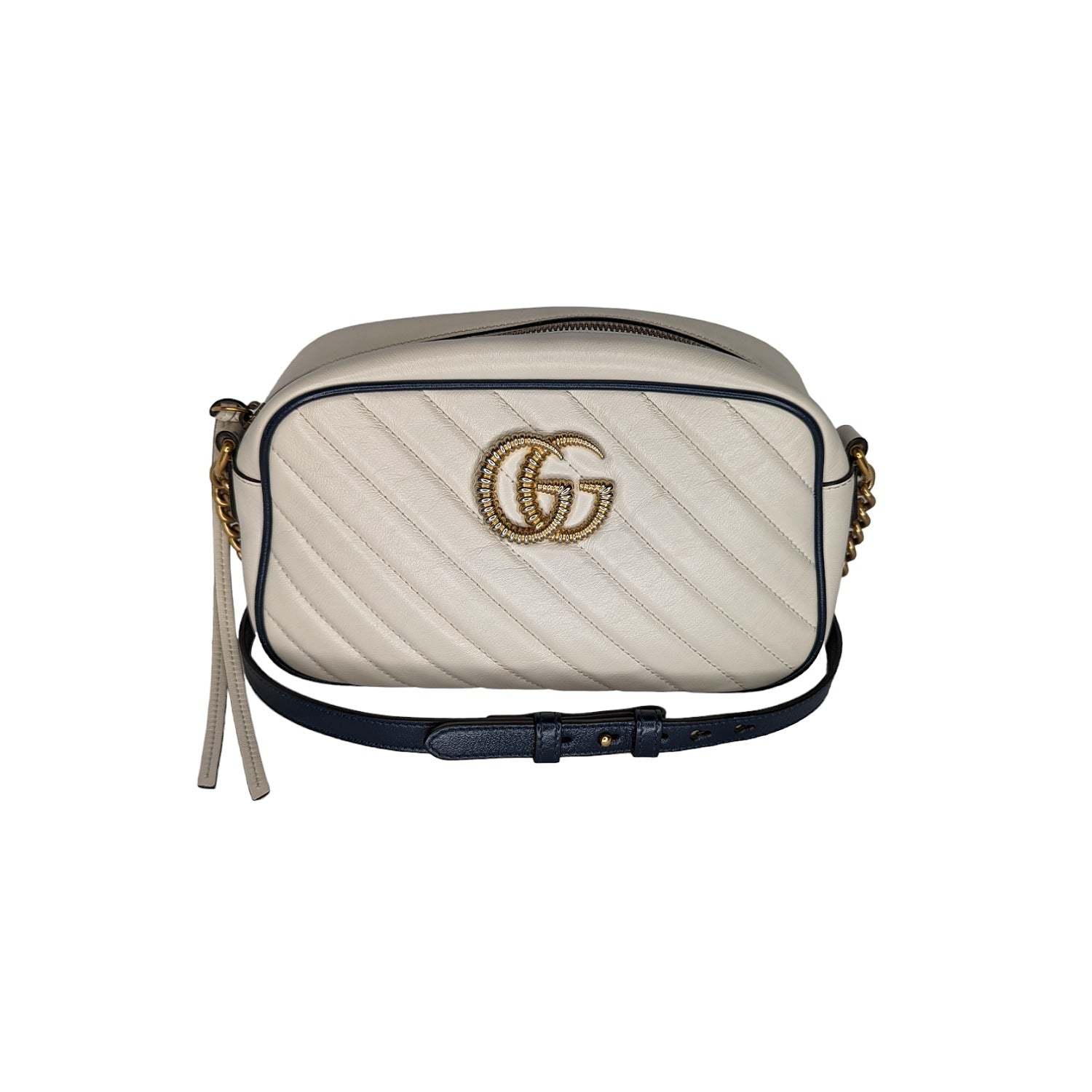 Gucci Pre-Owned Small GG Marmont Camera Bag - Whit