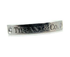 Tiffany & Co Platinum 0.10ctw Diamond 3mm Wedding Ring- Sz. 3.75