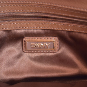 DKNY Red Monogram Clutch Shoulder Bag Purse