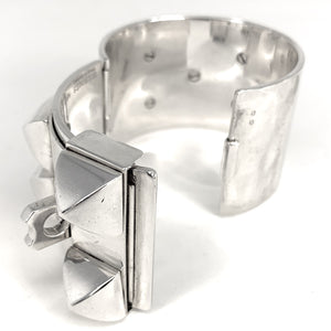 STUNNING Hermès Collier de Chien Sterling Silver Cuff Bracelet