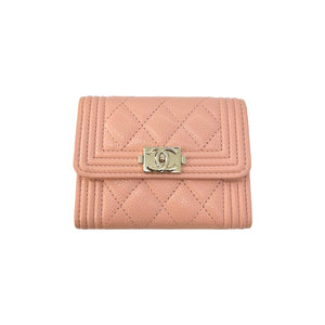 CHANEL Boy Chanel Small Flap Wallet Three-fold Compact Wallet A84432