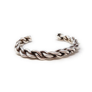 Sterling Silver Twisted Rope and chain Bangle Set