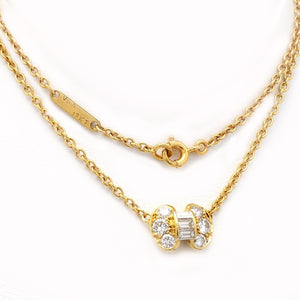 Van Cleef & Arpels 18K Yellow Gold & 0.60ctw Diamond Bow Pendant Choker