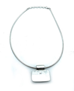 Sterling Silver & Lapis Slide Pendant Necklace