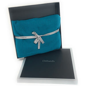DILLARD's 100% CASHMERE Scarf/Wrap TURQUOISE - NEW in Box