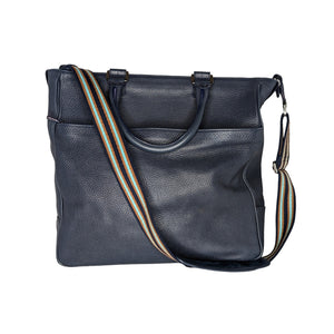 Tiffany & Co. Blake Convertible Tote Navy Leather Men’s