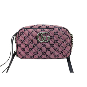 Gucci Pink GG Matelassé Marmont Small Shoulder Bag - TheRelux.com