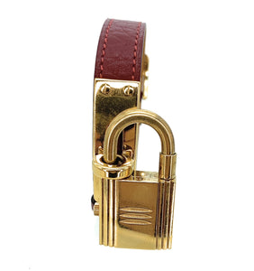 Hermès Kelly Watch Gold Lock With Barenia Calfskin Strap