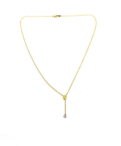 Tassel Necklace in 18K & 14K Yellow Gold with 0.55ct Fancy Yellow Diamond