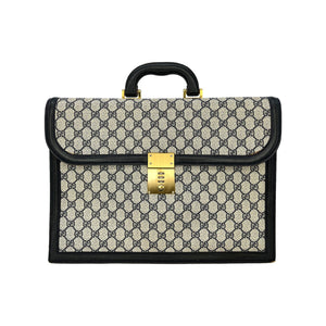 Gucci GG Plus Navy Blue Briefcase Portfolio - TheRelux.com
