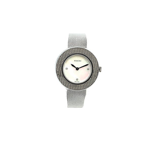 Gucci Women's U-Play Stainless Steel Mother Of Pearl Face Watch