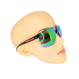 Prada Semi Rim Sunglasses 5AV-1M2 Mirrored