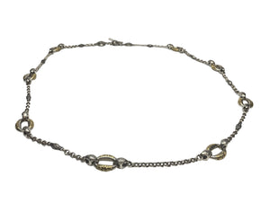 Konstantino Sterling Silver & 18K Yellow Gold Daphne Station Necklace