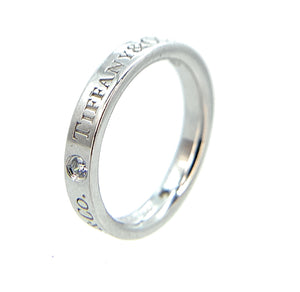 Tiffany & Co Platinum 0.10ctw Diamond 3mm Wedding Ring- Sz. 3.75