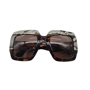 Gucci Snake Print Oversized Sunglasses