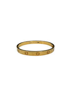 Cartier 18K Yellow Gold Love Bangle Bracelet - Sz. 17