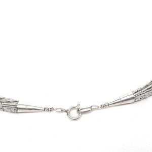Liquid Silver 20 Strand Sterling Silver Necklace 8 1/2"