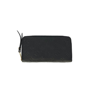 Louis Vuitton Zippy Wallet Monogram Empreinte Leather Black